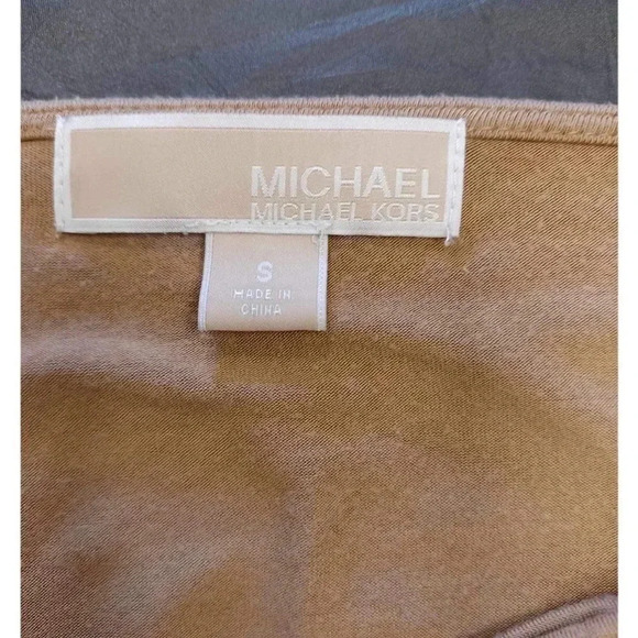 Michael Kors Tan Long Sleeve Top Shirt Size Small - Picture 6 of 8